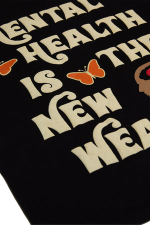 "Mental Health is the New Wealth" T Shirt - Black