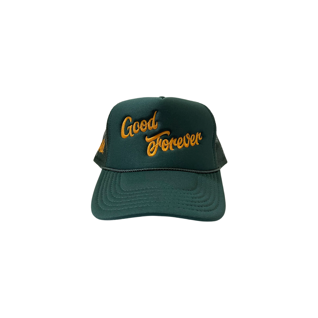 "Good Forever" Trucker - Dark Green/Gold