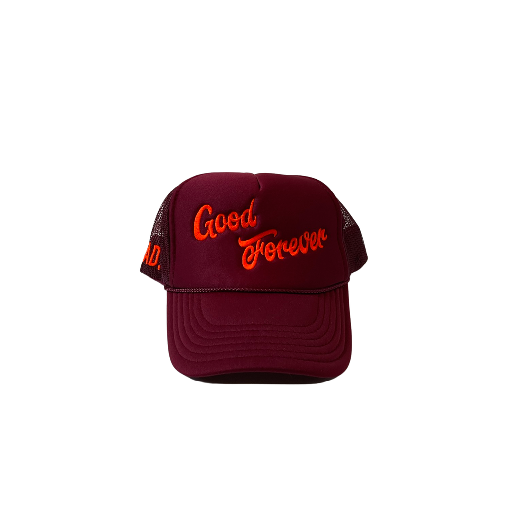 "Good Forever" Trucker - Maroon/Orange